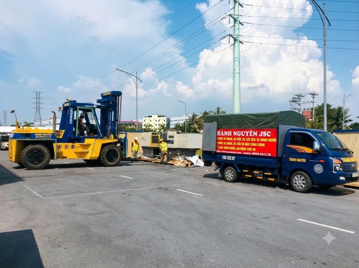 xe nâng Komatsu FD200 rút hàng container đường biển 40ft tại KCN Lam Sơn Sao Vàng Thanh Hóa 1 xe nâng Komatsu FD200 rút hàng container đường biển 40ft tại KCN Lam Sơn Sao Vàng Thanh Hóa 1